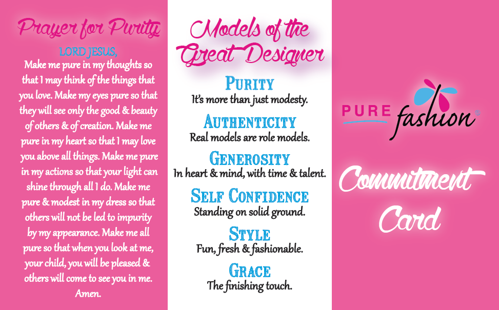 Pure Fashion Commitment Card