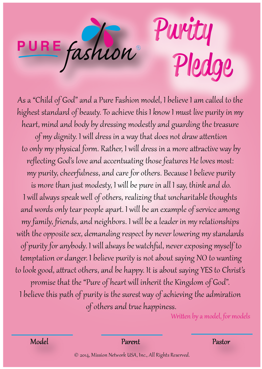 Pledge of purity discount