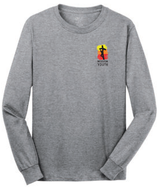 Men's Gray Long Sleeve Mission Youth T-Shirt